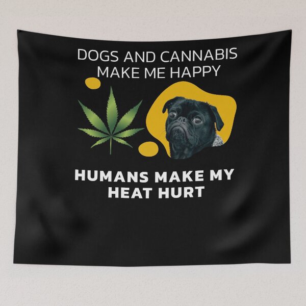 Item preview, Dogs And Cannabis Make Me Happy  designed and sold by BestDesignbySof.