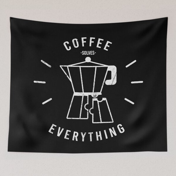 Item preview, Coffee solves everything - white designed and sold by adamerdos.