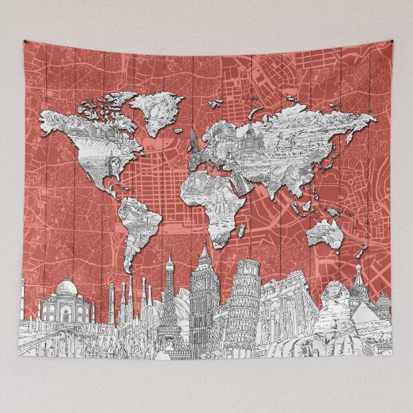 Item preview, world map designed and sold by BekimART.