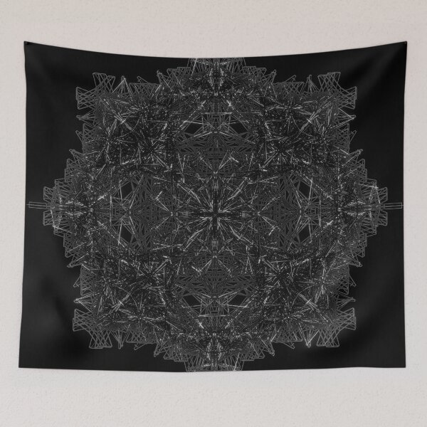 Item preview, Fractal wireframe black and white designed and sold by IZ-MdVerz.