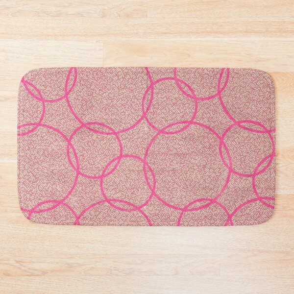 Item preview, Vintage French Wallpaper Pink Circles designed and sold by VintageABC.