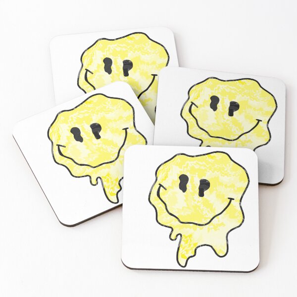 Item preview, Yellow Tiedye Drippy Smiley Face designed and sold by faithyroseart.