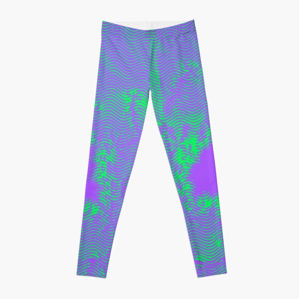 Ultraviolet Retro Funky Pattern Sports Leggings