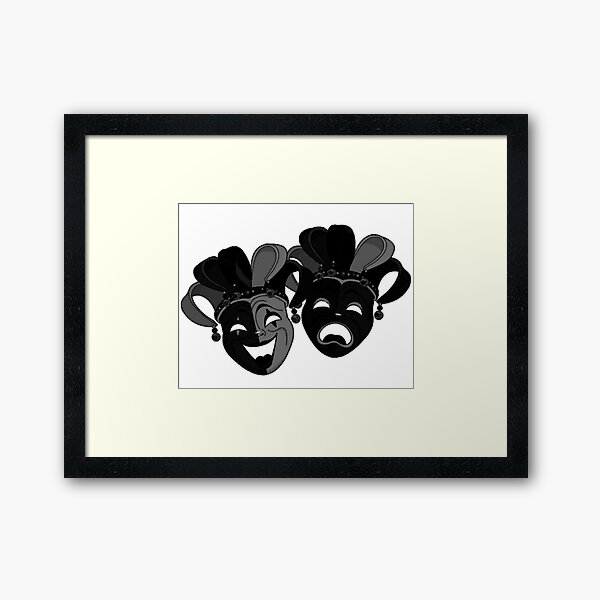 Theater Masks of Comedy and Tragedy Framed Art Print
