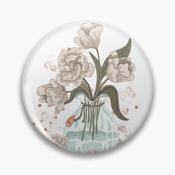 Item preview, Painted Flowers in Vase designed and sold by HappyLifeCreate.