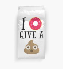 Donut Give A Sh*t Funny Quote Duvet Cover