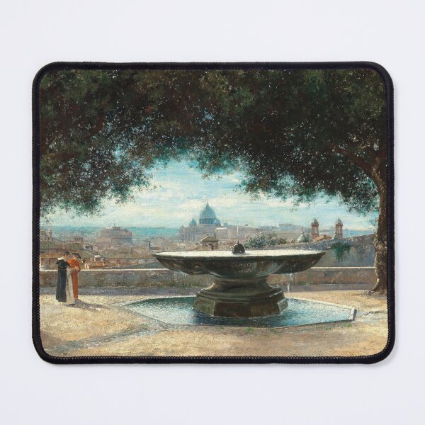 Item preview, Rome, a View of the City from the Fountain of Villa Medici | Max Merker | 1890 Rome Italy Art designed and sold by CJET.