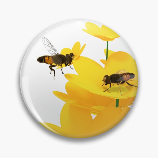 Item preview, Hoverflies in flower field  designed and sold by mthyselius.