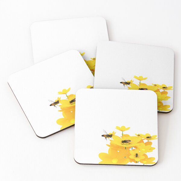 Item preview, Hoverflies in flower field  designed and sold by mthyselius.