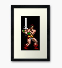 Rastan Pixel Art Framed Print