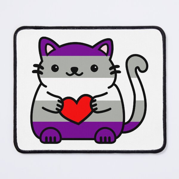 Item preview, Greysexual Pride Flag Kitty designed and sold by ilexdesigns.