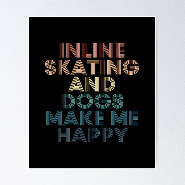 Athlete Skater Inline Speed Skating Cartoon Retro Drawing Posters, Art  Prints by - Interior Wall Decor #1694526