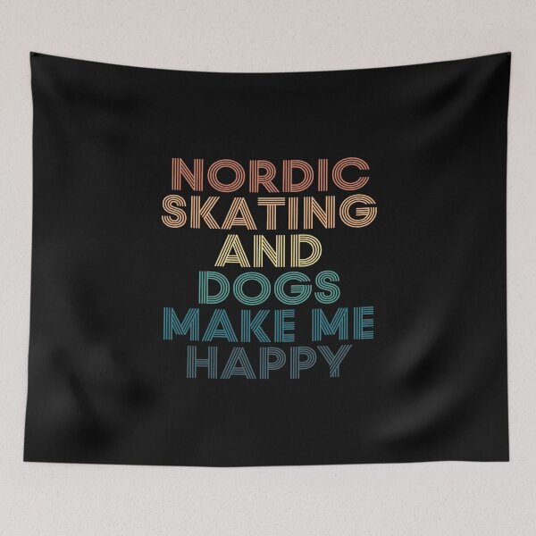 Artikelvorschau, Nordic-Skating und Hunde machen mich glücklich – Geschenk für Nordic-Skating- und Hundefans entworfen und verkauft von kindxinn.