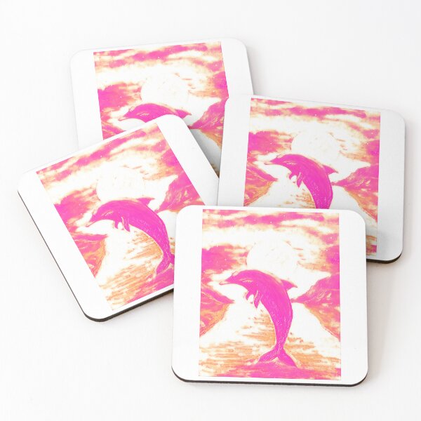 Item preview, Dolphin, edited acrylic illustration by artist MariDani Art, #3 designed and sold by MariDaniArt.