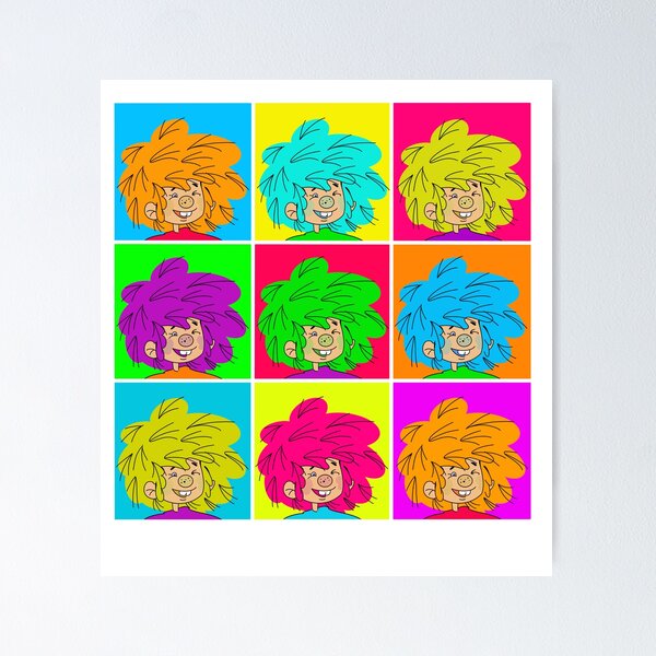 Aperçu de l'œuvre Pumuckl emblématique inspiré de Warhol créée et vendue par BlueVanCreative.