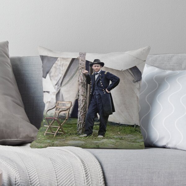 Ulysses S. Grant, Civil War general and 18th president of the US Throw Pillow