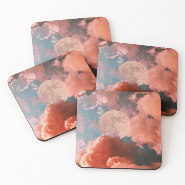 Item preview, Life is Beautiful Art Magical Pink Clouds and Moon designed and sold by cerenalkan.