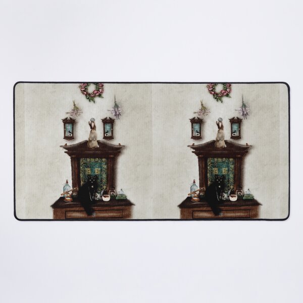 Item preview, Gothic Watercolor Witches Alter With a Black Cat Familiar Dark Academia Aesthetic designed and sold by Monica Laipple.