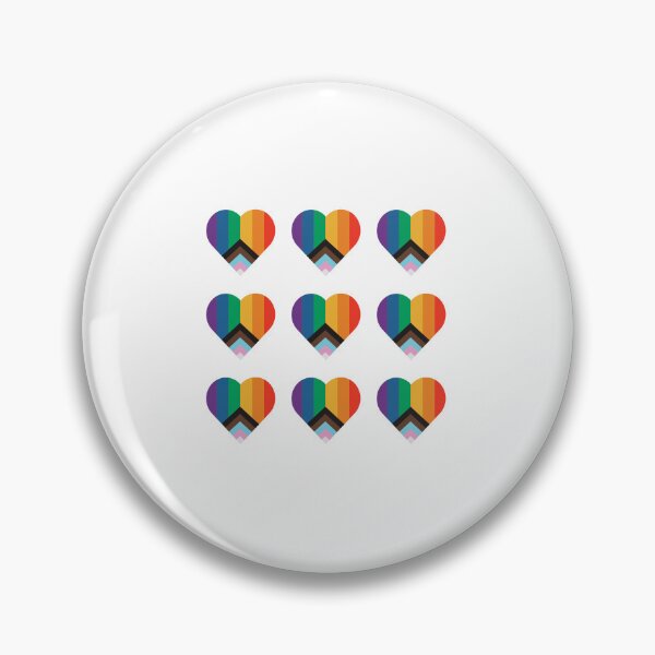 Item preview, Progress Pride Flag Heart Pattern Sticker Pack designed and sold by Inspirationmotivation.