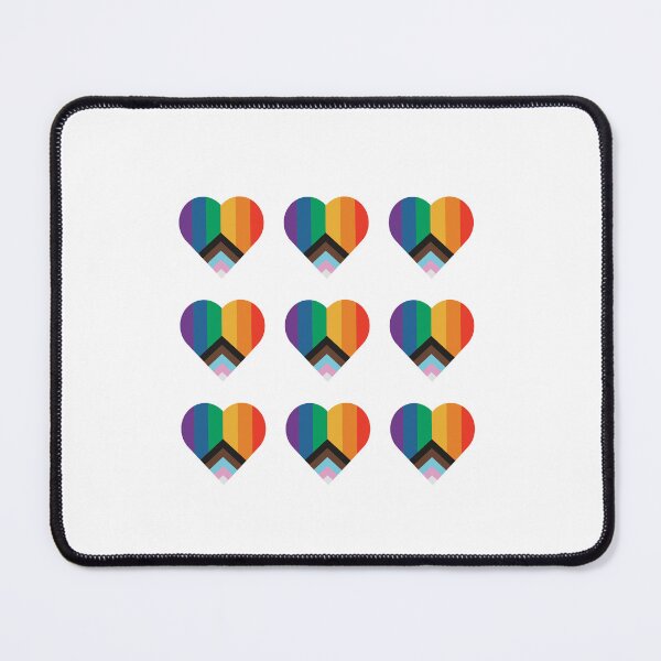 Item preview, Progress Pride Flag Heart Pattern Sticker Pack designed and sold by Inspirationmotivation.
