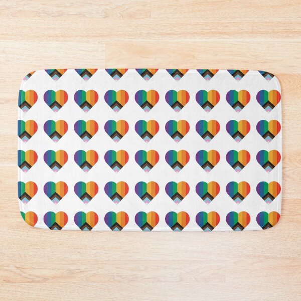 Item preview, Progress Pride Flag Heart Pattern Sticker Pack designed and sold by Inspirationmotivation.