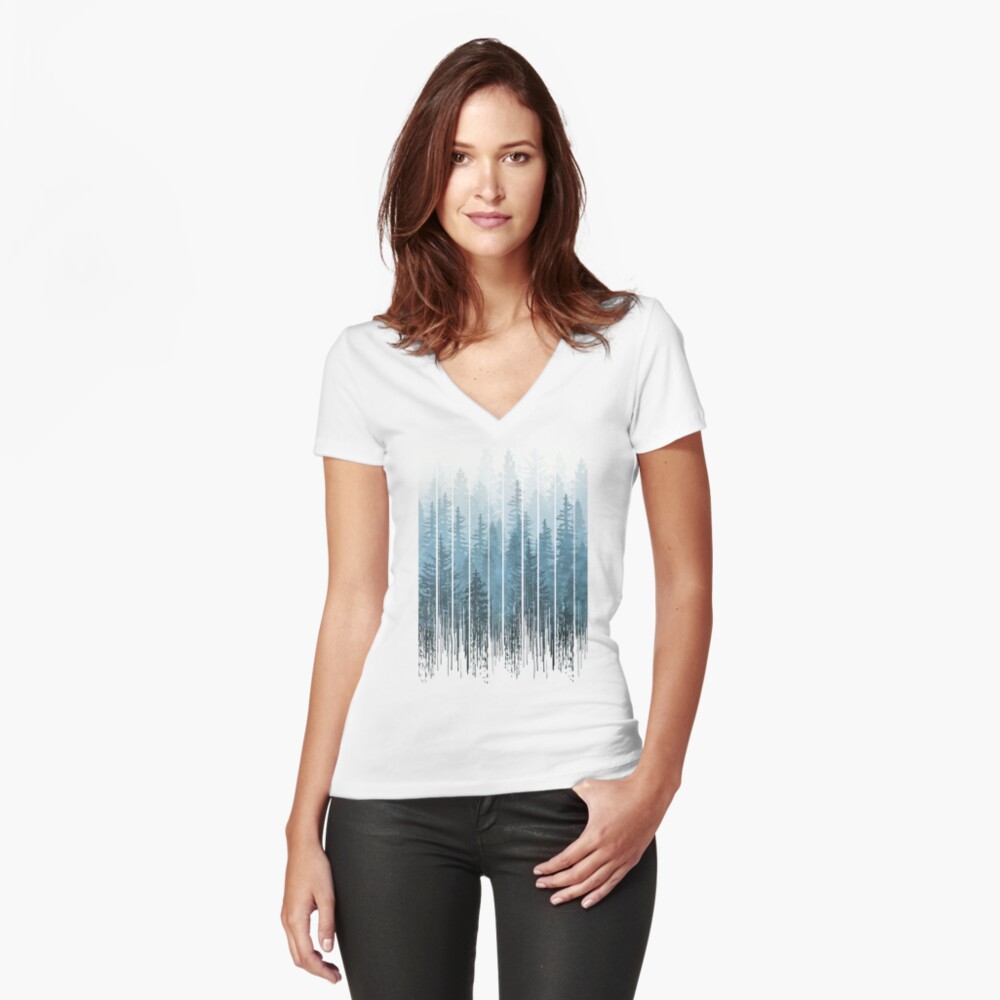 Item preview, Fitted V-Neck T-Shirt designed and sold by maryedenoa.