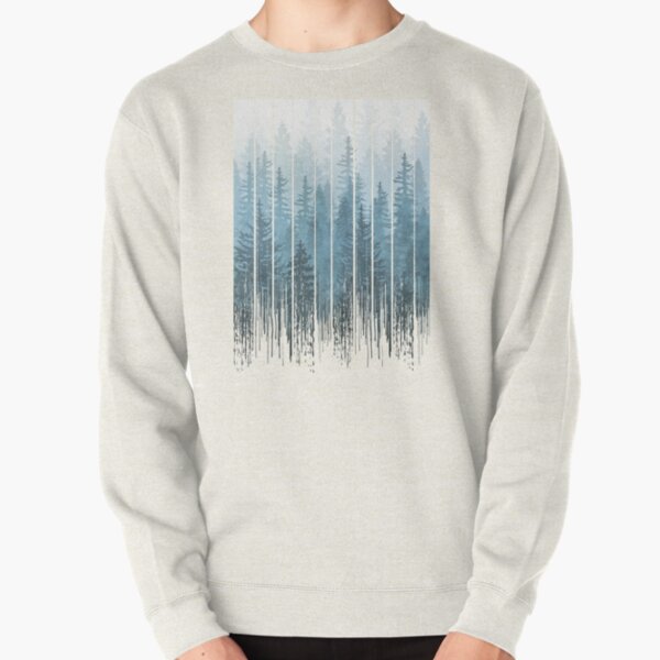 Grunge Dripping Turquoise Misty Forest Pullover Sweatshirt