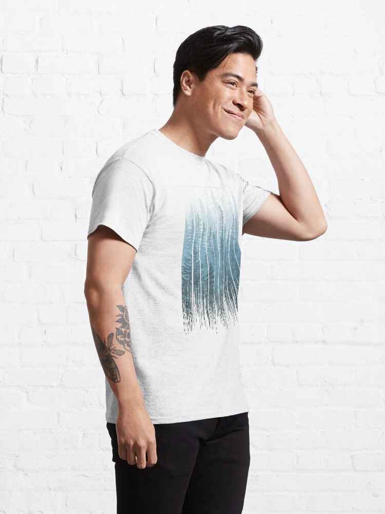 Thumbnail 5 of 7, Classic T-Shirt, Grunge Dripping Turquoise Misty Forest designed and sold by maryedenoa.