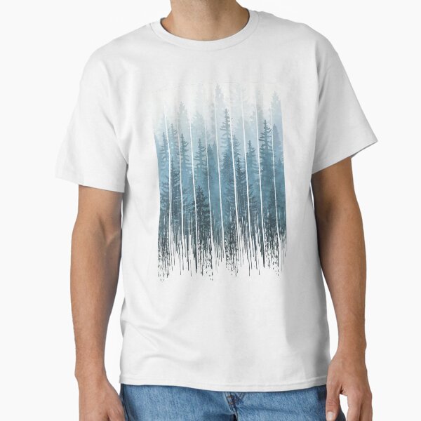 Vista previa del artículo con la obra «Bosque brumoso turquesa con efecto grunge», diseñado y vendido por maryedenoa.