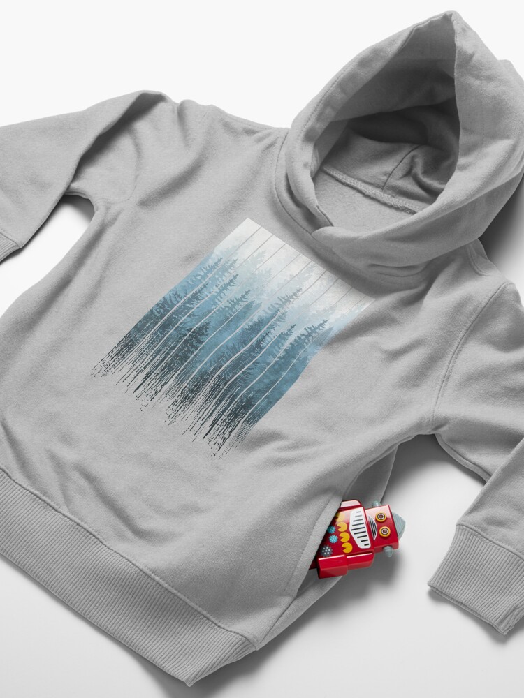 Alternate view of Grunge Dripping Turquoise Misty Forest Toddler Pullover Hoodie