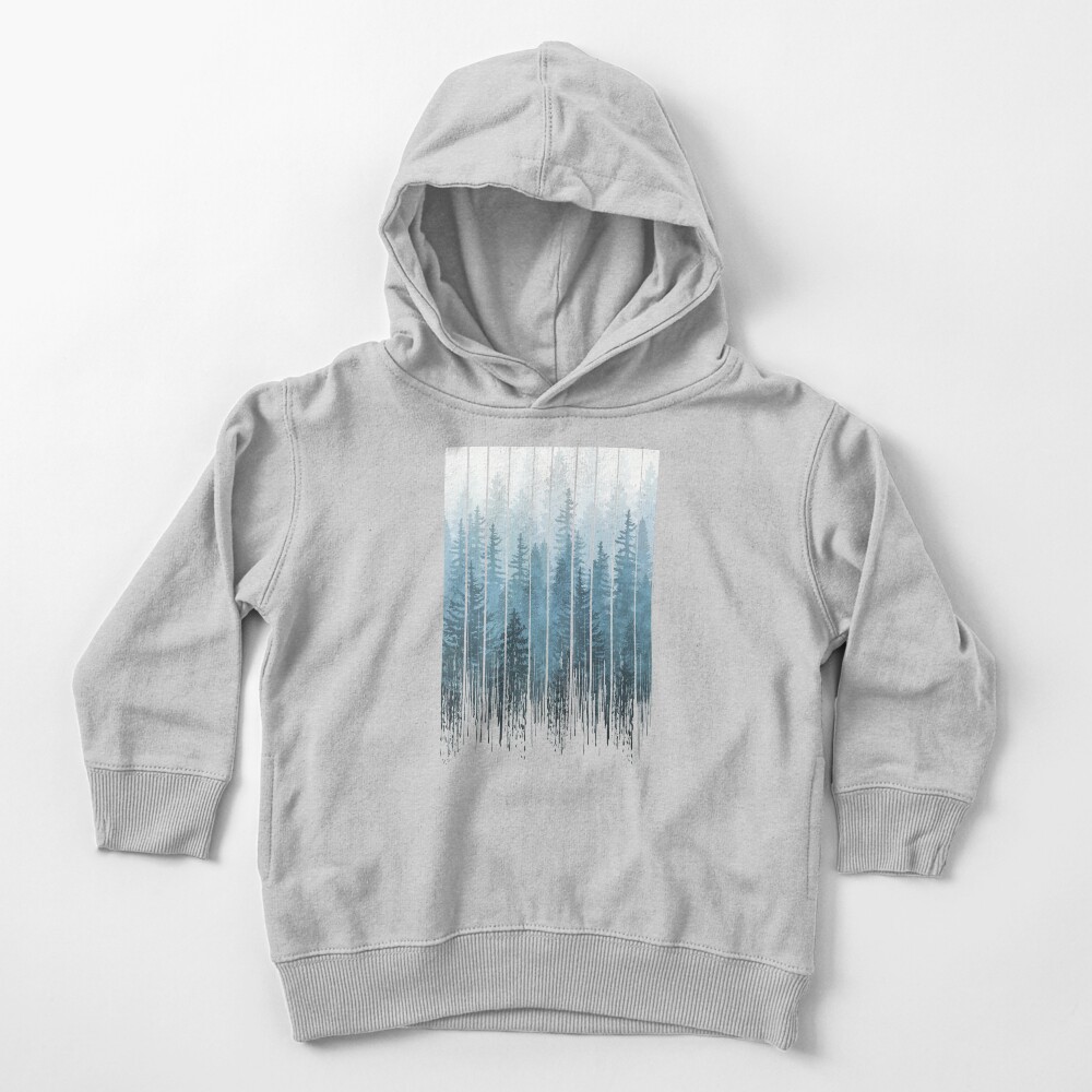 Grunge Dripping Turquoise Misty Forest Toddler Pullover Hoodie