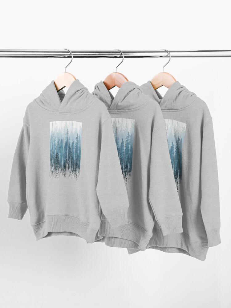 Alternate view of Grunge Dripping Turquoise Misty Forest Toddler Pullover Hoodie