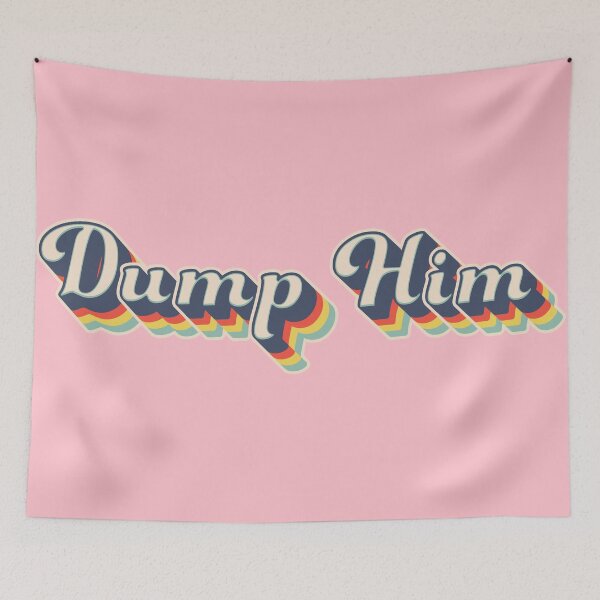 Item preview, Dump Him Retro Vintage Colorful Design 70s - Pink designed and sold by johnta17.