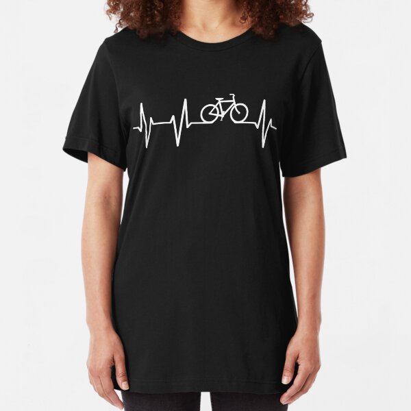 Bike Heart Pulse Slim Fit T-Shirt