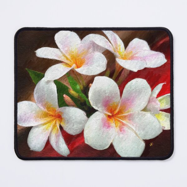 Item preview, White Lilies on Red Abstract  designed and sold by Anas Arts.