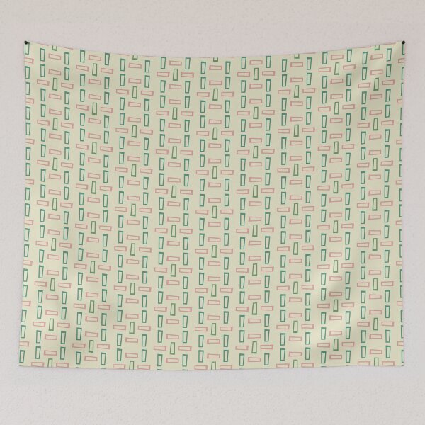 Item preview, mid mod aesthetic geo pattern sea moss, pink and green designed and sold by sielexis.