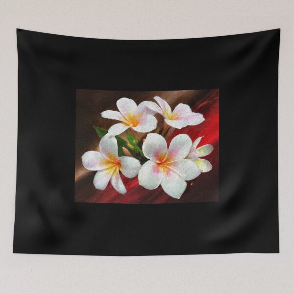 Item preview, White Lilies on Red Abstract  designed and sold by Anas Arts.