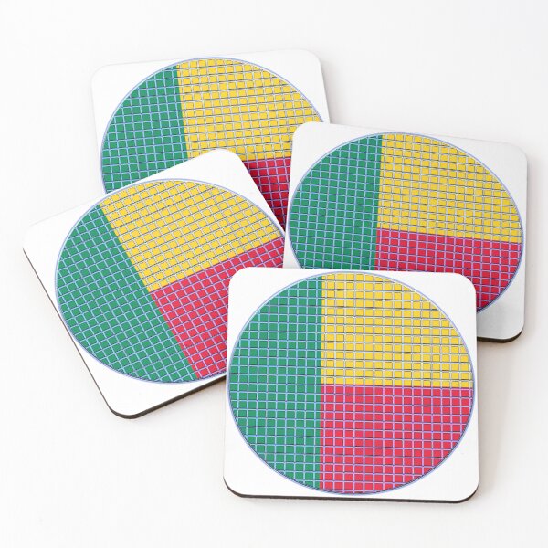 Item preview, Benin Flag Rounded - Squares Pixel  designed and sold by MoonElite.