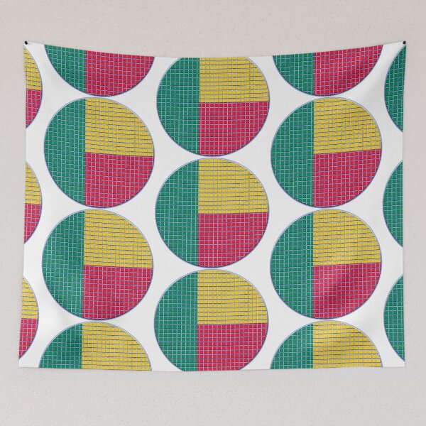 Item preview, Benin Flag Rounded - Squares Pixel  designed and sold by MoonElite.