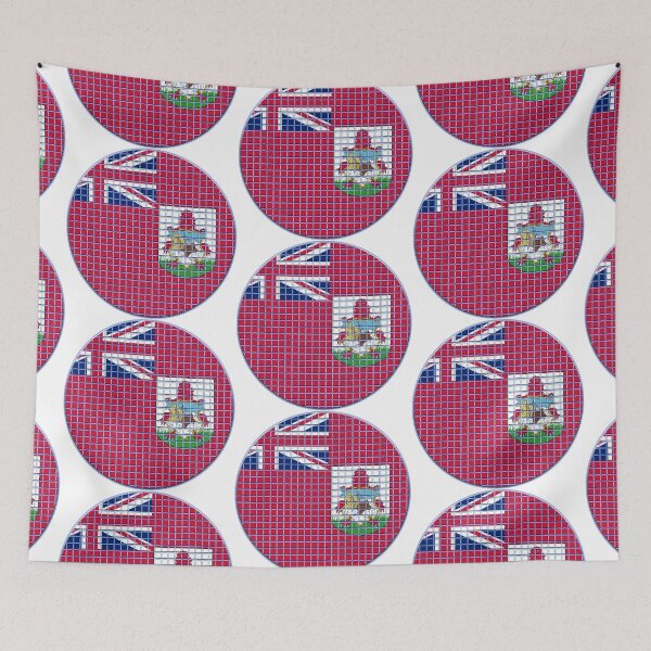 Item preview, Bermuda Flag Rounded - Squares Pixel  designed and sold by MoonElite.