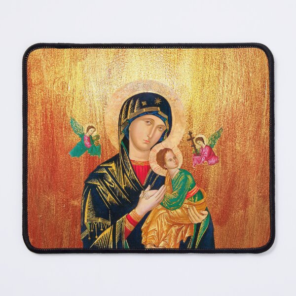 Item preview, Our Lady of Perpetual Help in Golden-Cooper Wood Background designed and sold by Brasilia.