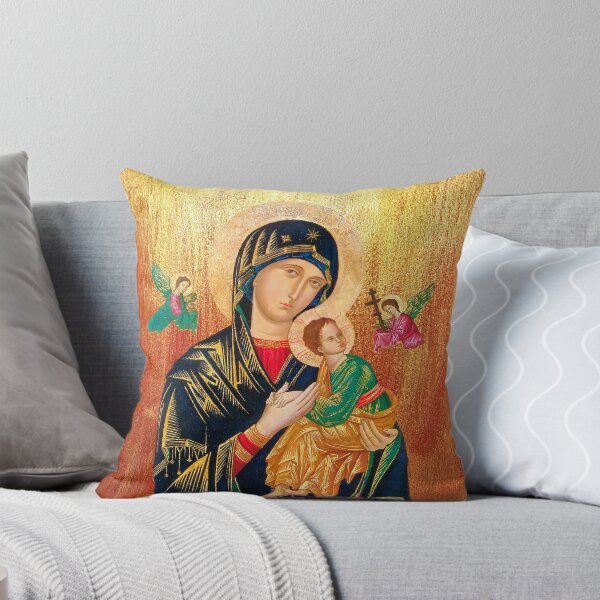 Item preview, Our Lady of Perpetual Help in Golden-Cooper Wood Background designed and sold by Brasilia.