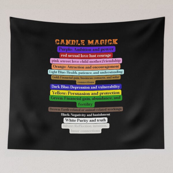 Item preview, candle magick colour guide designed and sold by amy greaves.