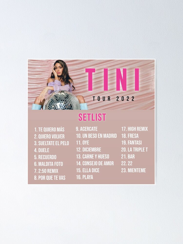 "TINI TOUR 2022 SETLIST" Poster by tstoesselno Redbubble