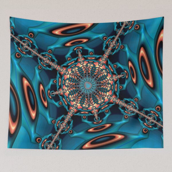 Item preview, Teal and Orange Fractal Thirty Seven designed and sold by Elisabeth Lucas.