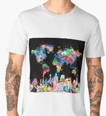 world map Men's Premium T-Shirt