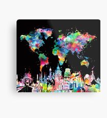 world map Metal Print