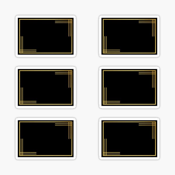 Pack 1 Classy Elegant Black and gold frame rectangle Spice jar