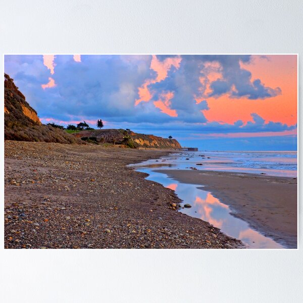 Tranquility. A section in Bacara Beach in Santa Barbara California Poster