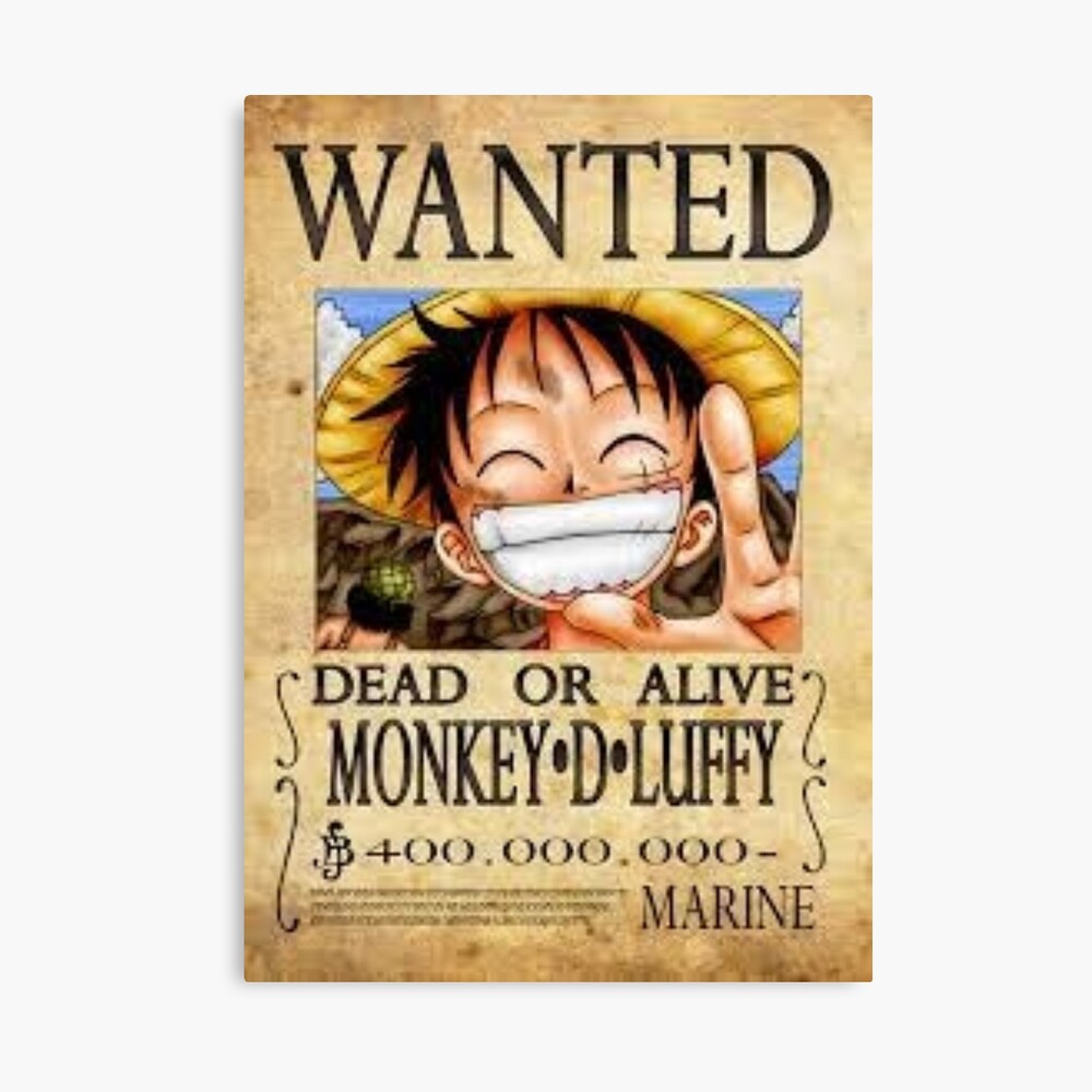 Monkey D Luffy From One Piece Wanted Poster Cross-stitch 